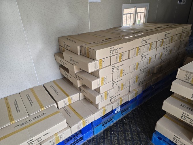 합천군이 5개월 이상 사용가능한 물량을 확보한 쓰레기종량제봉투 사진. ⓒ 합천군