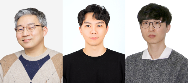(왼쪽부터) DGIST 고재원 교수, 미국 럿거스대학 김승준 박사후연수연구원, DGIST 김현호 박사후연수연구원. ⓒ DGIST