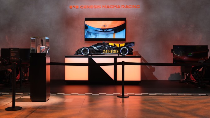 2026 뉴욕 국제 오토쇼에 전시된 제네시스 GMR-001 하이퍼카 스케일 모델. ⓒ 제네시스 브랜드