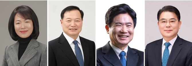 좌측부터 강숙영, 고두갑, 김대중, 김해룡 예비후보. ⓒ선관위