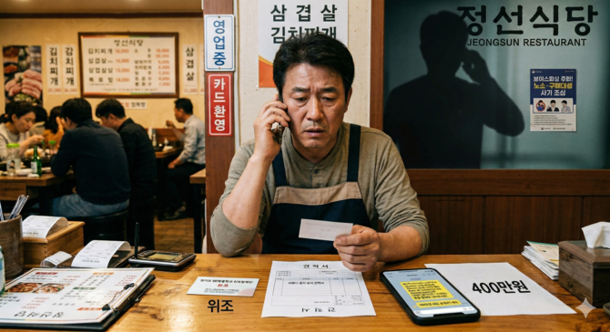 소상공인을 괴롭히는 신종 보이스피싱이 기승을 부리고 있다. ⓒ 제미나이 생성 이미지