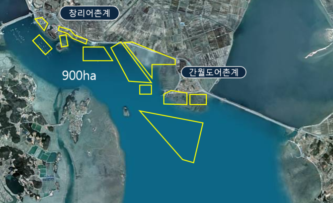 서산시 천수만 청정어장 재생사업 사업대상지. ⓒ 한국어촌어항공단