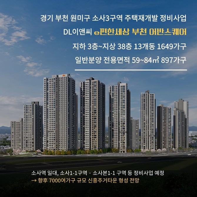 e편한세상 부천 어반스퀘어 단지 투시도 1. Ⓒ DL이앤씨