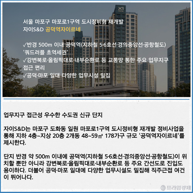 공덕역자이르네 투시도. Ⓒ 자이S&D