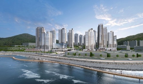 전남 여수시 소호동 소제지구에 중흥건설그룹 중흥토건과 우미건설 '여수 소제 중흥S-클래스 우미린' 투시도. ⓒ 분양사무실