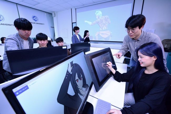 영진전문대 아트미디어계열 실습수업 모습. ⓒ 영진전문대학교