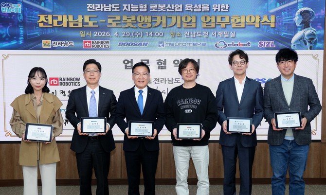 클로봇이 전라남도와 손잡고 산업현장 중심의 지능형 로봇산업 생태계 구축에 나선다. ⓒ 클로봇