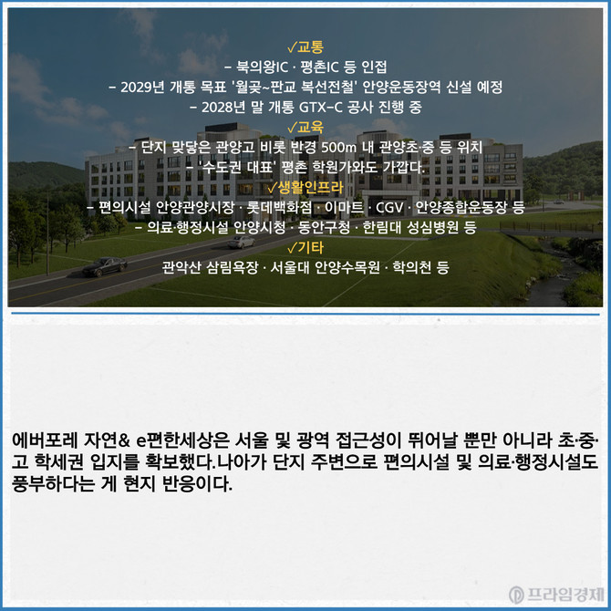 안양 에버포레 자연& e편한세상 투시도 2. Ⓒ DL이앤씨