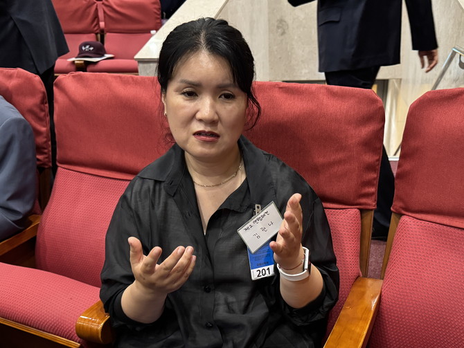 고(故) 한상국 상사를 떠나보낸 배우자 김한나 씨. ⓒ 프라임경제