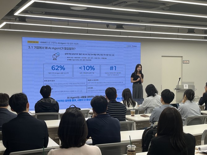 오브젠이 'AI 시대의 경쟁력, 나임(KNIME)으로 연결하는 데이터와 AI' 세미나를 성공적으로 마무리했다. ⓒ 오브젠
