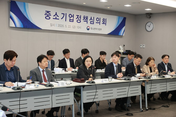 중소벤처기업부(장관 한성숙)는 중소기업 지원제도 효율성 상승·성과 중심 체계 개편을 위해 '제2차 중소기업정책심의회'를 22일 개최했다. ⓒ 중소벤처기업부