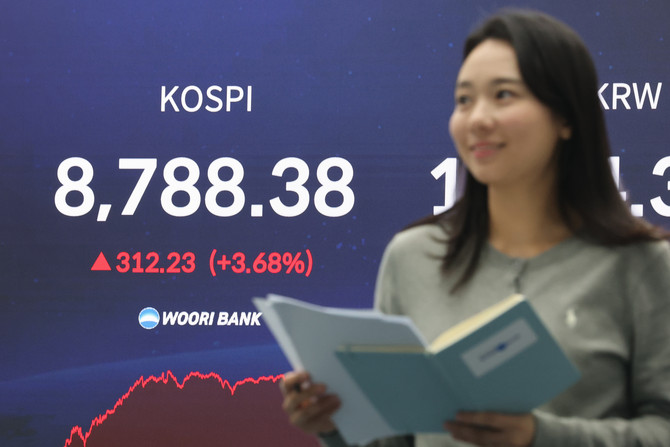 1일 코스피는 전 거래일 대비 312.23p(3.68%) 오른 8788.38로 마감하며 다시 한번 사상 최고치를 경신했다. ⓒ 연합뉴스