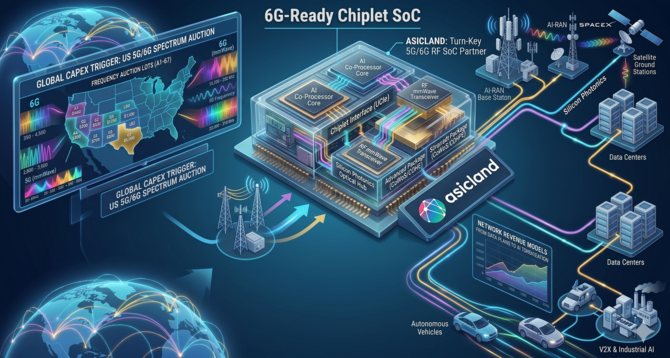 본지 취재 결과, 에이직랜드는 삼성전자로부터 '5G 밀리미터파 칩' 개발 프로젝트를 수주했으며, 독자적인 테스트 환경 구축을 통해 상용 양산까지 완료해 지금까지 이어오고 있는 것으로 확인됐다. ⓒ 제미나이 생성 이미지