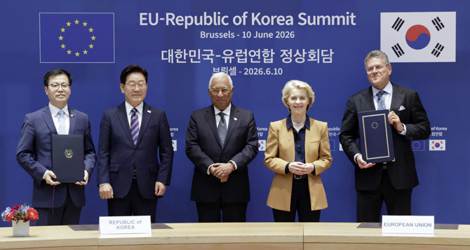 이 대통령의 EU 방문은 지난 2018년 문재인 대통령의 방문 이후 8년 만에 진행된 것이다. ⓒ 연합뉴스