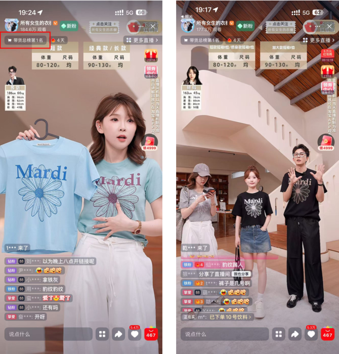마르디메크르디가 타오바오 라이브방송에서 1위를 기록했다. ⓒ 피스피스스튜디오