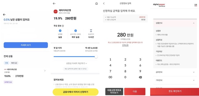 금융 플랫폼으로부터 대출 안내를 받았으나, 최소 대출 한도에도 못 미치는 금액을 알려주는 사례가 급증하고 있다. 사진은 한 금융소비자의 제보 화면. ⓒ 프라임경제