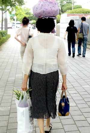 모시는 습기 흡수가 빨라 여름철 옷감으로 사용되고 있다. = 조국희 기자