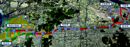  청라～강서BRT 1단계 공사가 마무리돼 오는 11일부터 첫 운행에 들어가게 됐다. BRT 1단계 사업 구간은 1번 청라국제업무단지부터 15번 가양역까지다. ⓒ 국토교통부