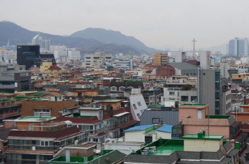  서울 잠실서 내려다 본 주택가. ⓒ 프라임경제