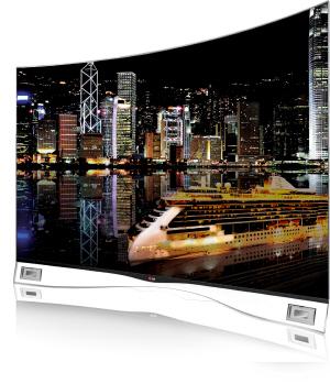 LG전자는 곡면 OLED TV와 G2에 대해 혁신상을 수상했다. 사진은 55인치 곡면 OLED TV. ⓒ LG전자