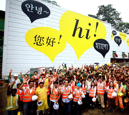  싱가포르지하철 C915공구 공사현장. ⓒ SK건설