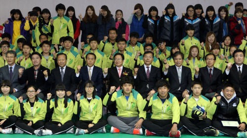  전국체육대회 전남 선수단 해단식 장면. ⓒ전남도체육회