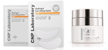 CNP 차앤박화장품 CNP 하이드로겔 아이 리프팅 패치(사진 좌), 케이트 서머빌 멀티액티브 아이크림(사진 우). ⓒ 각사