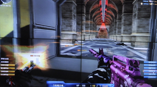  '크로스파이어'의 게임 시연 장면. = 정태중 기자