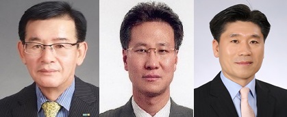  사진 좌측부터 김영태 현대백화점 신임 사장, 강찬석 현대홈쇼핑 신임 부사장, 유정석 현대 부사장. ⓒ 현대백화점 그룹