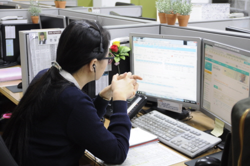  한국공항공사 KAC 컨택센터는 하루평균 1300건 문의를 받고 있다. = 하영인 기자