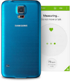  삼성이 헬스케어 등에 대한 투자 필요성에 관심을 기울이고 있는 가운데, 관련 이슈인 원격의료에 대한 의사 사회와 정치권 일각의 반대가 높아지고 있어 삼성측의 미래 구상에 장애가 될지 주목된다. 사진은 삼성 갤럭시S5 심방측정 관련 사진. ⓒ 삼성전자