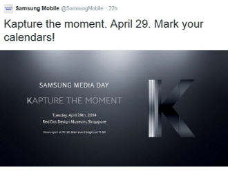 삼성전자의 갤럭시S5와 향후 출시될 아이폰6의 경쟁이 치열할 것으로 전망되고 있다. 이런 가운데, 29일 싱가포르 미디어데이에서 선보일 것으로 생각되는 일명 갤럭시K가 갤럭시S5가 조성한 초반 바람잡기 효과를 어느 정도 더 끌어줄지 주목된다. ⓒ 삼성전자