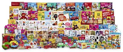  0세부터 5세까지 단계별로 필요한 책과 교구를 프로그램화해 기획된 '블루래빗 입체 토이북'. ⓒ CJ오쇼핑