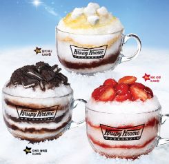  오는 25일 출시되는 신제품 빙수 3종. ⓒ 크리스피 크림 도넛