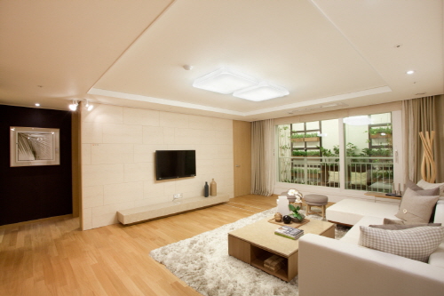  e편한세상 마포3차 전용면적 84㎡ A타입 거실전경. ⓒ 대림산업