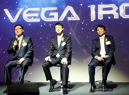  왼쪽부터 박창진 마케팅본부장&middot;문지욱 중앙연구소장&middot;김태협 상품전략본부장. ⓒ 프라임경제