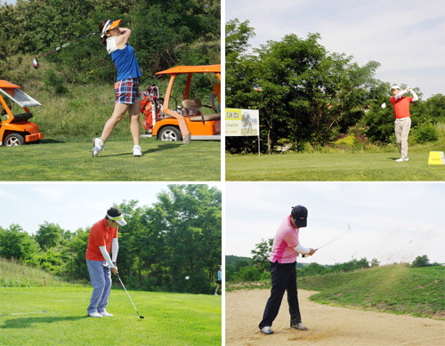  골프대회에 참석한 경제인들은 그동안 연습한 실력을 한 껏 선보이고 있다. ⓒ 프라임경제