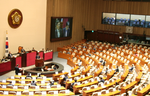  18일부터 3일간 국회 대정부질문이 진행되는 국회 본회의장. ⓒ 프라임경제