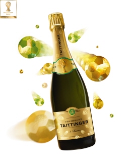  하이트진로는 샴페인 하우스로는 최초로 국제축구연맹 FIFA의 공식 샴페인으로 선정된 샴페인 '떼땅져 2014 브라질월드컵 리미티드 에디션'을 통해 국내 단 1200병 한정 판매함으로써 역동적인 월드컵 분위기를 연출한다. ⓒ 하이트진로