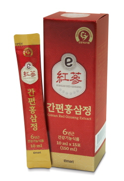  이마트가 종근당건강, 휴럼과 손잡고 간편 홍삼정을 출시해 대형마트 최초로 풀 라인업을 완성했다. 이마트 간편 홍삼정. ⓒ 이마트