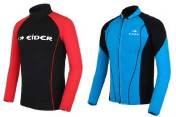  아이더 레쉬가드 티(좌), 아이더 머메이드 워터 재킷(우). ⓒ 아이더