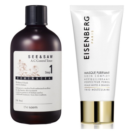  케이트 서머빌 디-마크 마크 디미니싱 세럼(좌), 갸마르드 퓨리파잉앤코렉팅 플루이드 by 온뜨레(우). ⓒ 각사