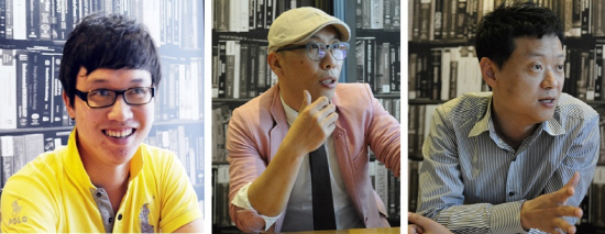 EMI 디지털 애니메이션 스튜디오(依米动漫有限公司)를 이끌고 있는 3인방, 좌측 부터 린연진 대표, 김병준 부사장, 정현세 이사.  &copy; 프라임경제