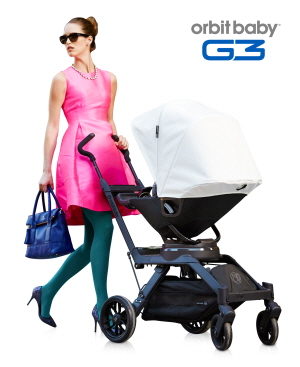  유명 연예인 유모차로 인기를 모으는 오르빗 G3이 국내 론칭 후 베이비페어에 처음으로 참가한다. ⓒ 오르빗