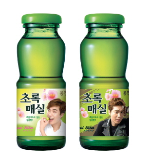  초록매실 조성모에디션 2종. ⓒ 웅진식품