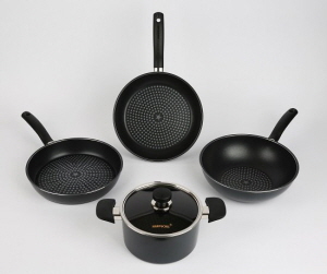  해피콜 다이아몬드 프라이팬 3종 세트. ⓒ CJ오쇼핑