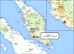  말레이시아 석탄화력발전소 위치도. ⓒ 현대엔지니어링