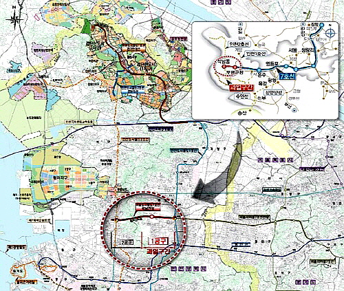  서울도시철도7호선 석남연장 노선도. ⓒ 경남기업