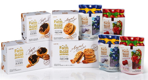  롯데제과 신규 브랜드 팜온더로드 4종. ⓒ 롯데제과
