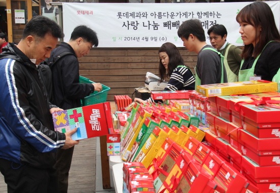  글로벌 브랜드로 성장한 롯데제과 빼빼'와 '  '자이리톨껌. 롯데제과는